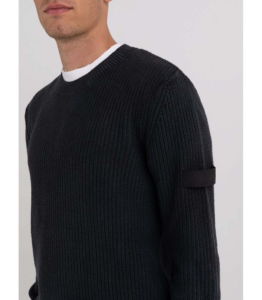 クリンクル加工コットンニット 詳細画像 ブラック系 5